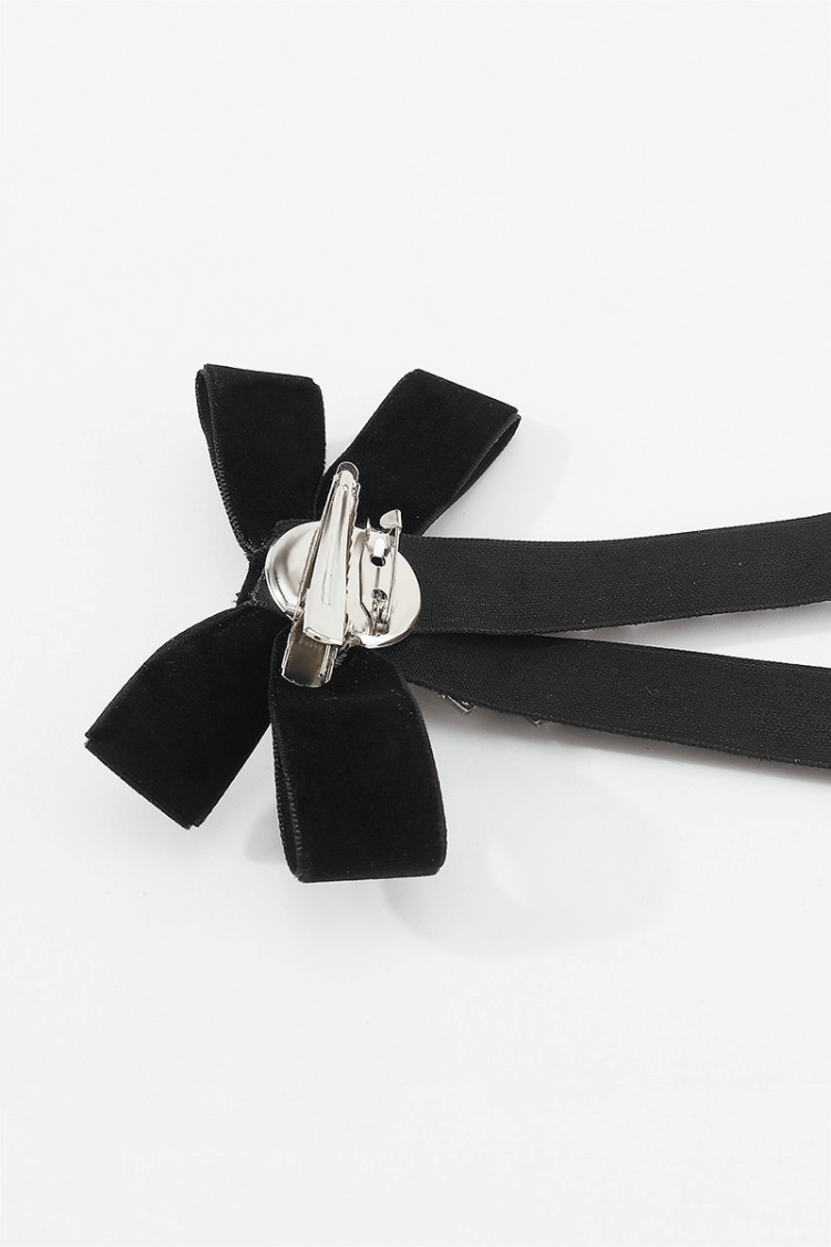 Mignonne Gavigan Matilee Velvet Crystal Hair Bow - Black