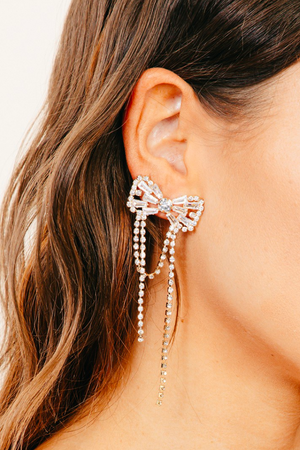 Pavé Crystal Bow Earrings