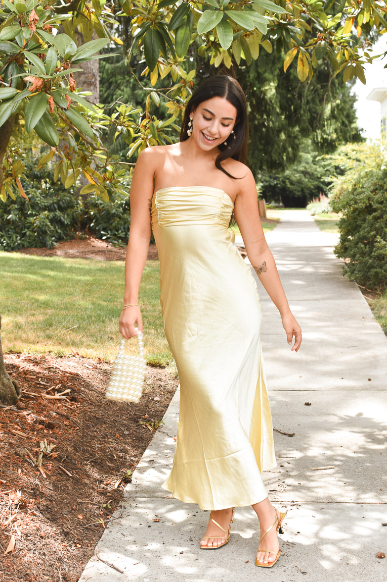 Katie Yellow Multi Midi Dress main image 1