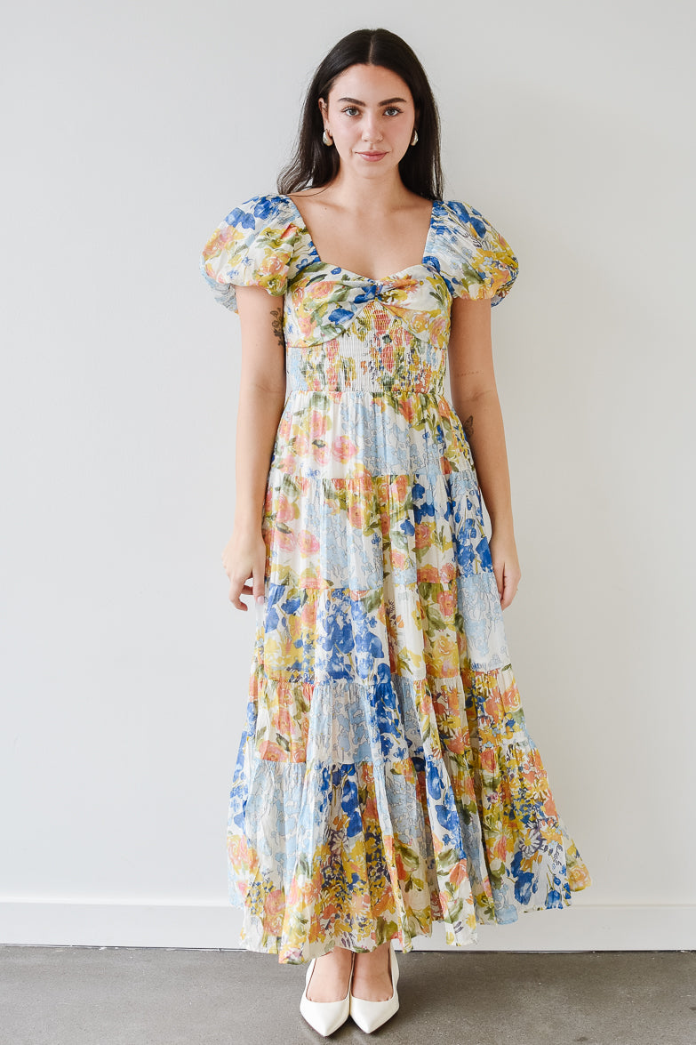 Willow Watercolor Floral Maxi Dress – Confête