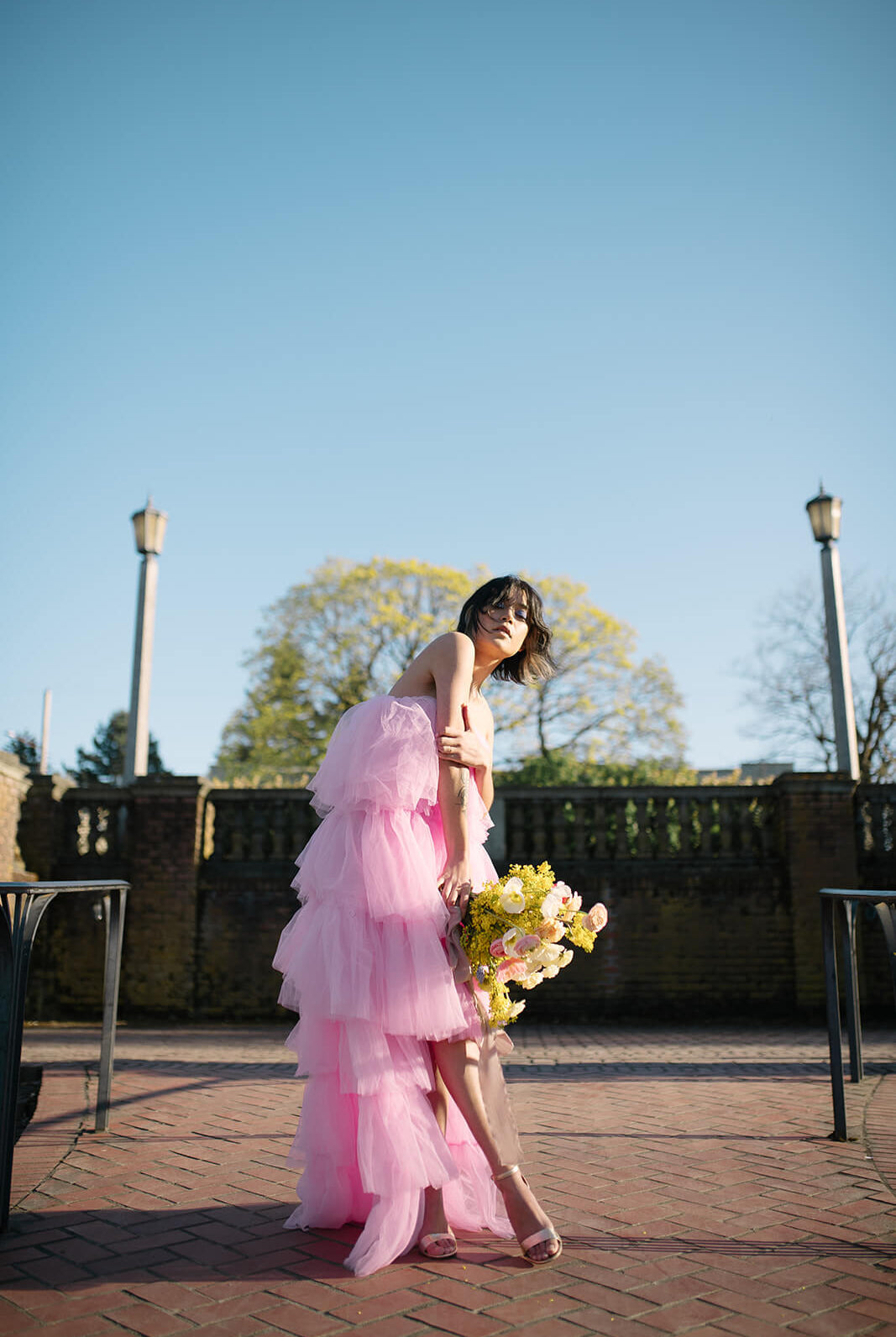 pink tulle dress, pink tulle party dress