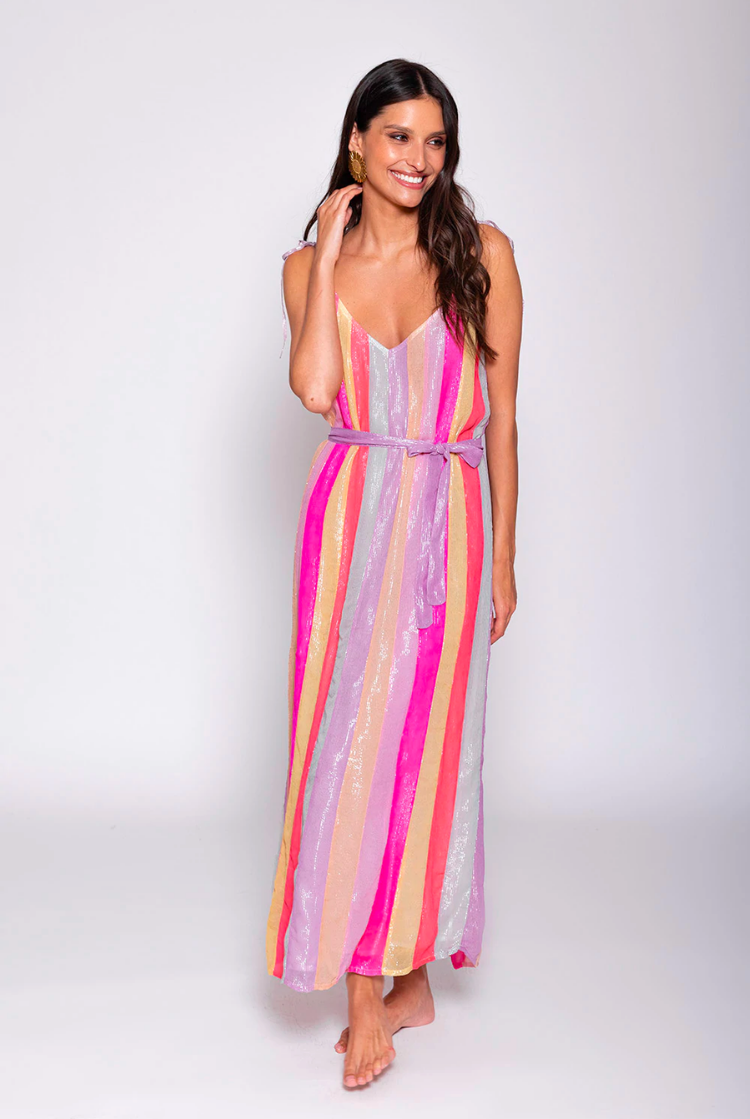 cary rainbow stripe sundress