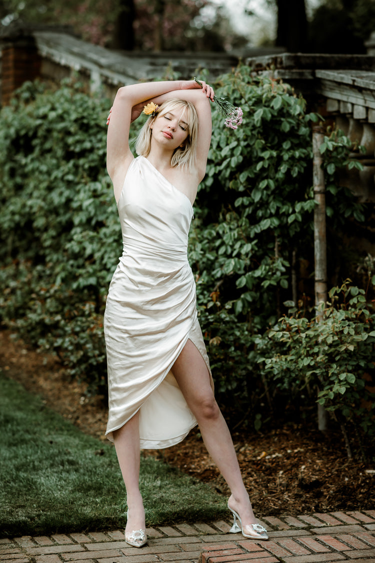 cassini midi dress from elliatt in pearl