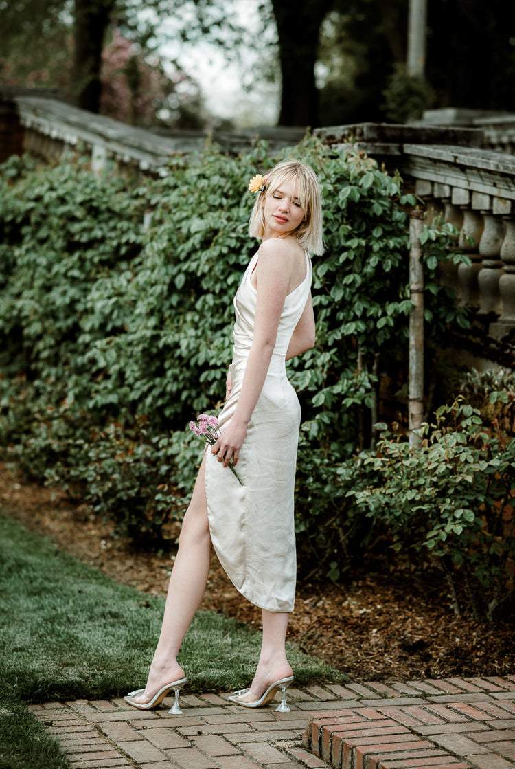 cassini midi dress from elliatt in pearl