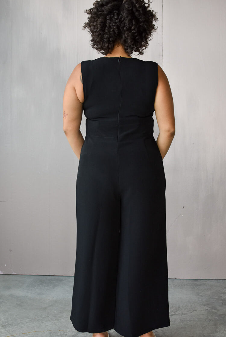 plus size jumpsuit, black plus size jumpsuit, plus size black outfit