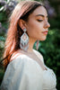Clara Beaded Lilac Fringe Earrings