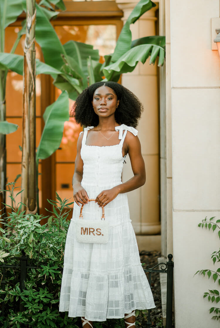 bridal bags, mrs bag, beaded mrs bag, honeymoon bags, honeymoon outfits