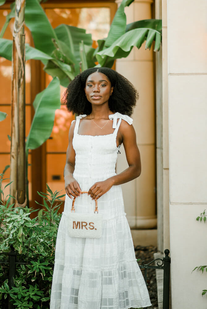 bridal bags, mrs bag, beaded mrs bag, honeymoon bags, honeymoon outfits