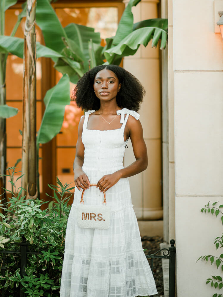 bridal bags, mrs bag, beaded mrs bag, honeymoon bags, honeymoon outfits