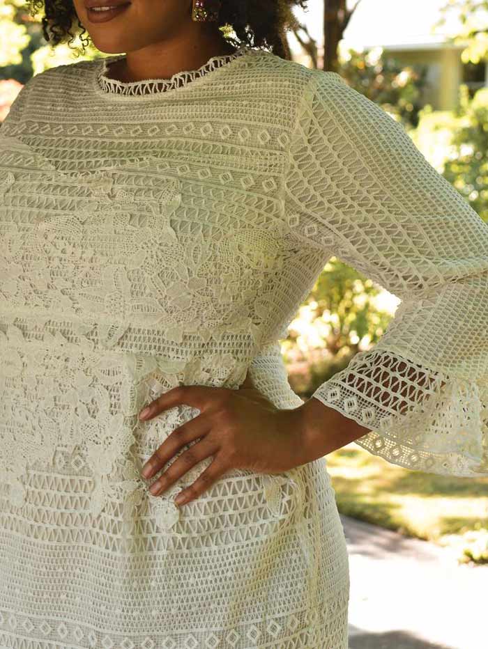 plus size white dress, plus size rehearsal dinner dress, plus size white lace dress, white lace long sleeved dress, plus size bride