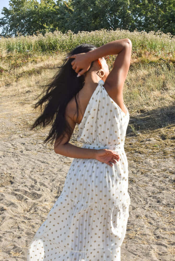 sundress ellyn dubai coconut dress from sundress, white one shoulder maxi dress