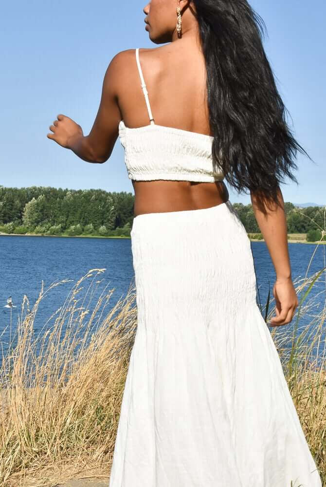 two piece set, white two piece set, cute white set, cute sets, honeymoon set