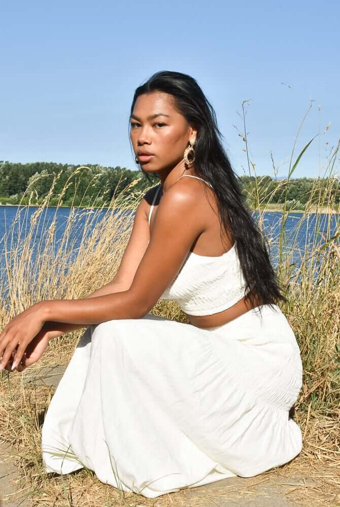 two piece set, white two piece set, cute white set, cute sets, honeymoon set