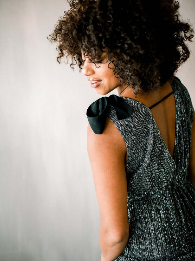 metallic silver v neck knit maxi dress, silver maxi dress, sabina musayev lookalike, nye wedding guest dress, what to wear for nye wedding