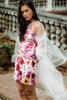 lyla multi colored embroidered floral minii dress, flower mini dress, floral bridal shower dress