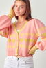 Pastel Heart Cardigan Sweater