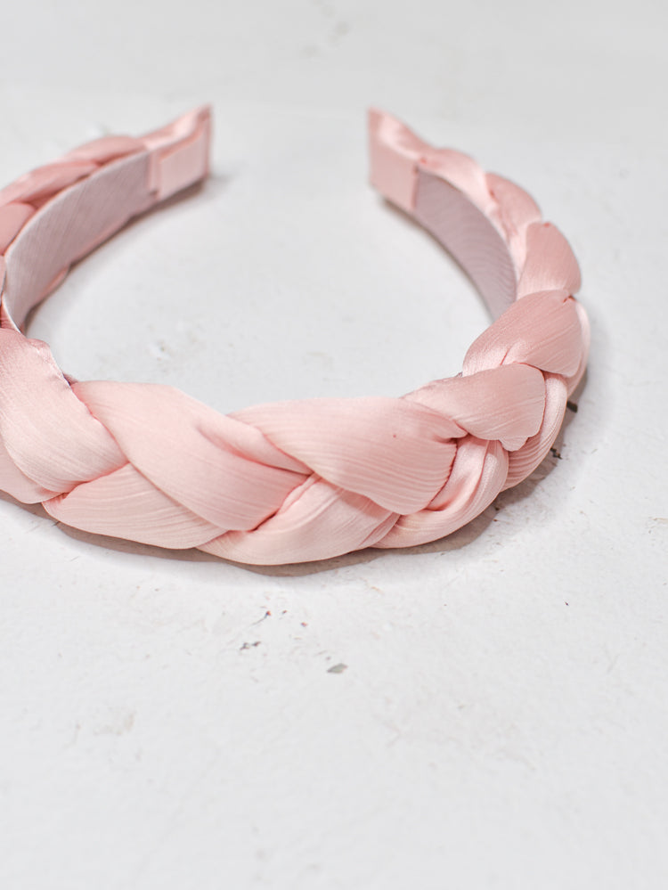 Lucia Braided Headband - Pink