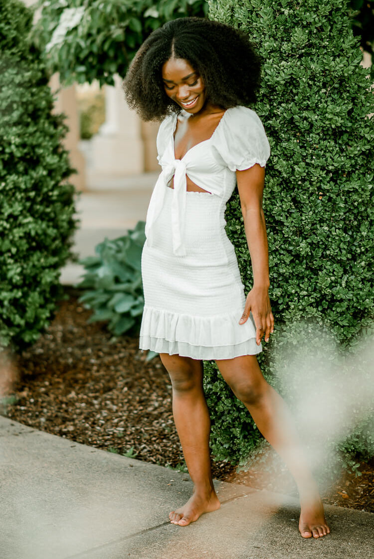 white cutout mini dress, white dress for bachelorette party, bachelorette party dress, white mini dress, short white dress, short white dress for bride