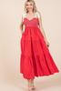 Pre-Order - Taylor Plus Size Maxi Dress - Red - 6/18