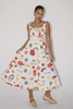 PRE-ORDER - Amalfi Food Print Midi Dress - 6/18