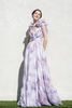 Fleur Ruffle Shoulder Maxi Dress - Lilac