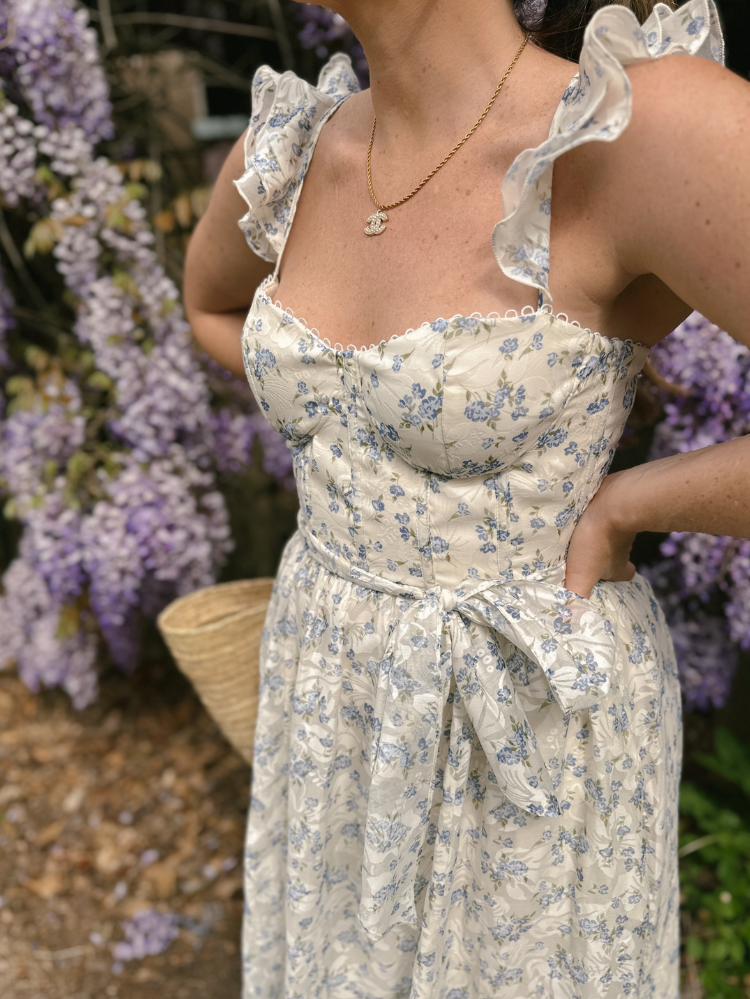 Bluebonnet Floral Midi Dress