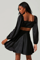 anamarie black dress with cutouts from astr