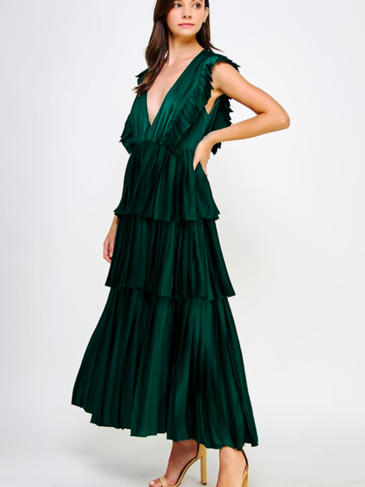 Clara Ruffle Tier Maxi Dress - Alpine Green - $148 - Free Shipping