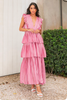 Clara Ruffle Tier Maxi Dress - Rose