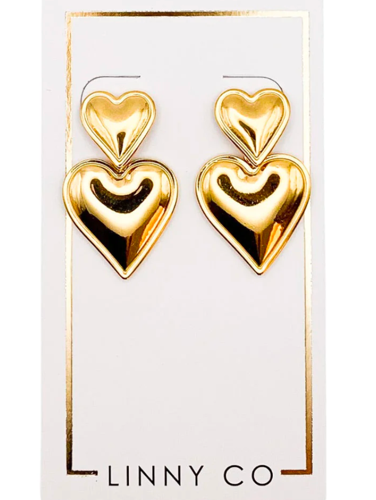 Esme Gold Heart Earrings