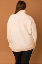 falala white turtleneck sweater in regular and plus sizes