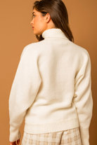 falala white turtleneck sweater in regular and plus sizes