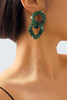 Jessel Link Earrings - Emerald
