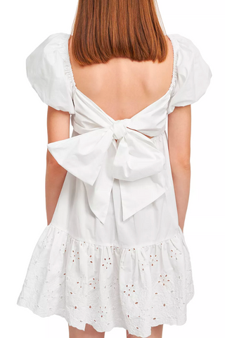 Juliet White Eyelet Mini Dress