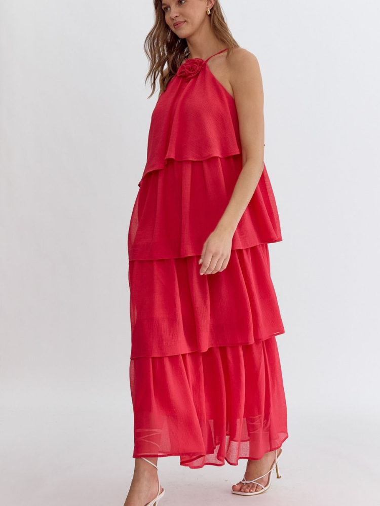 Lyon Rosette Maxi Dress