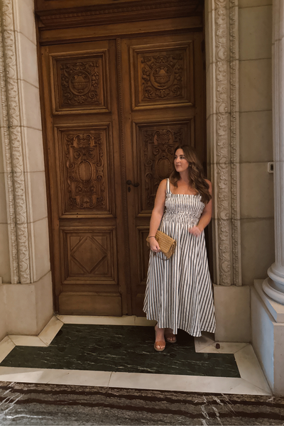 Newport Navy and White Striped Dress – Confête