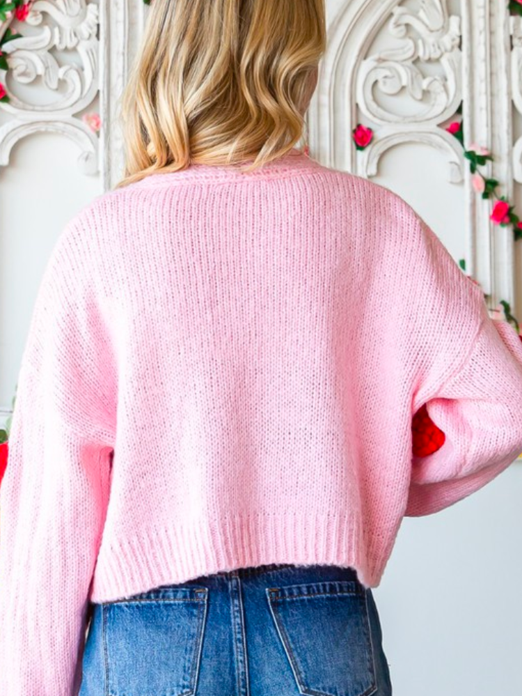 Love is in the Air Heart Cardigan