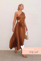 Influencer favorite - olympia bronze midi dress