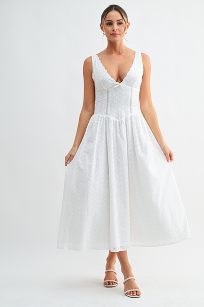 ebba eyelet midi dress Evenuel Bloom Eyelet Midi Dress Large