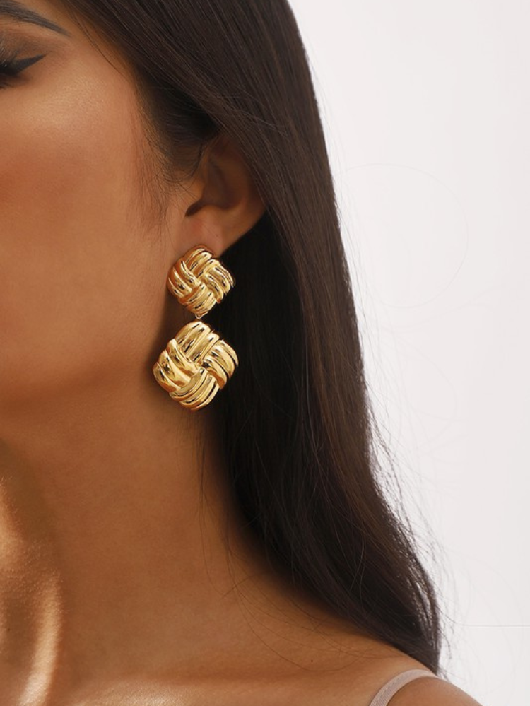 Naomi Square Drop Earrings