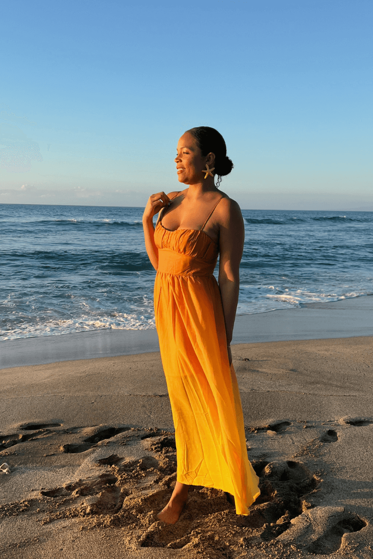 Wailea Sunset Ombre Maxi Dress Orange Confete