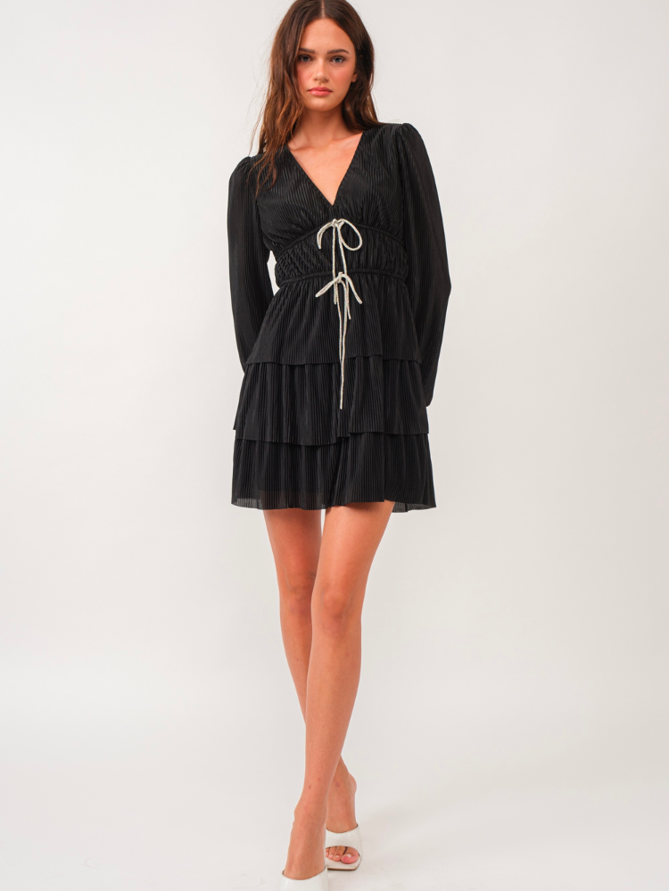 All in favor brittany shop wrap mini dress