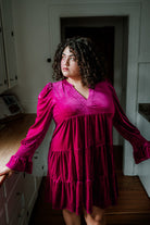 pink velvet mini dress plus size