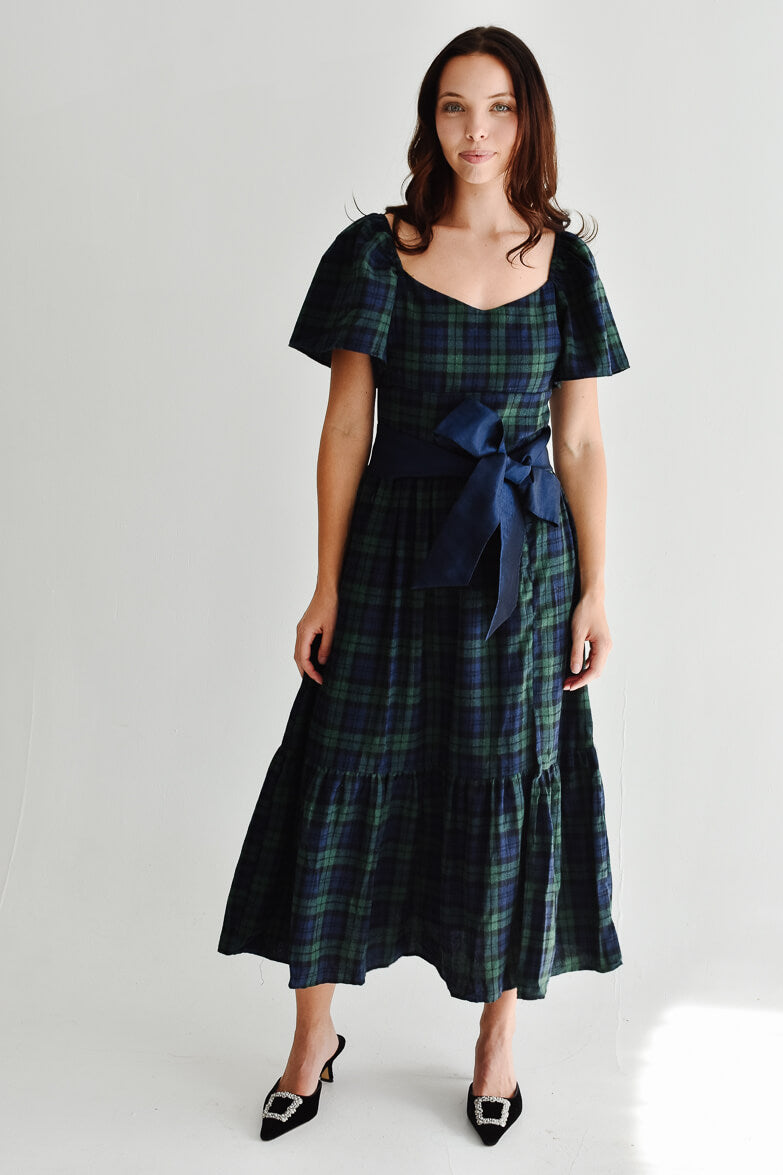 Blackwatch Plaid Norah Maxi Dress - FINAL SALE – Confête