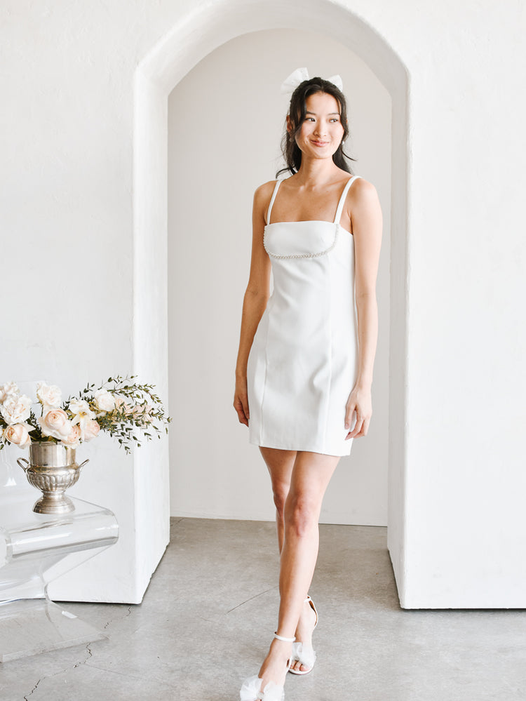 Colette Mini Dress with Pearl Detail