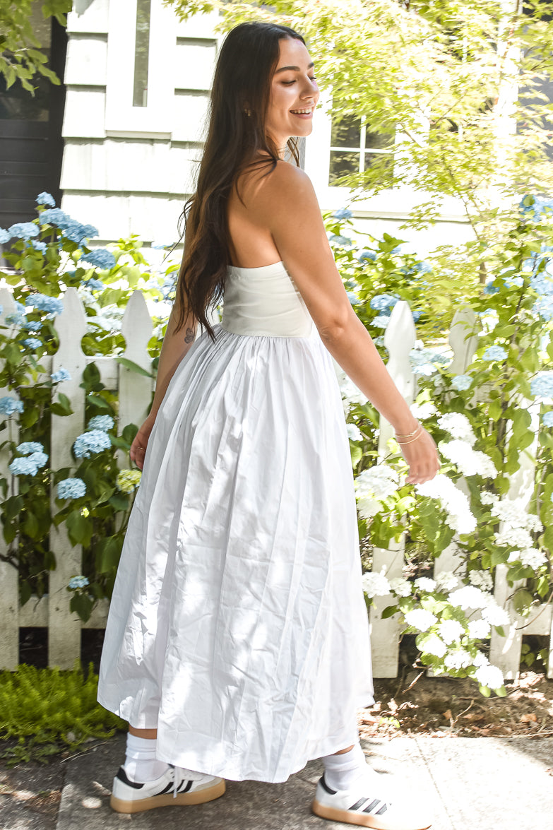 White cott s strapless dress orders