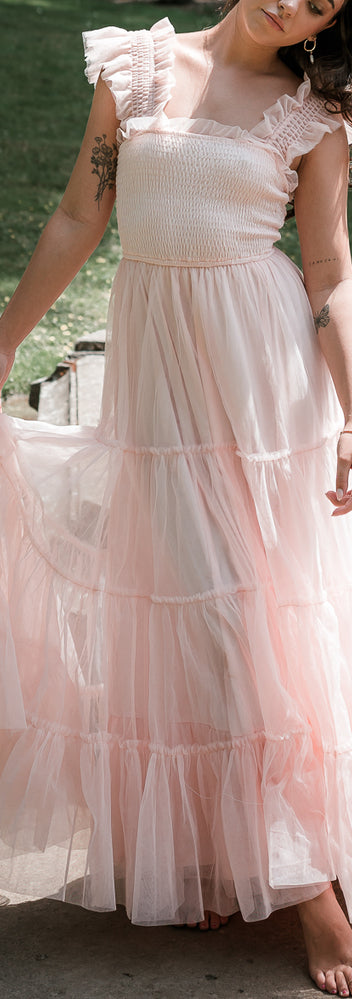 Tulle Tiered Maxi Dress