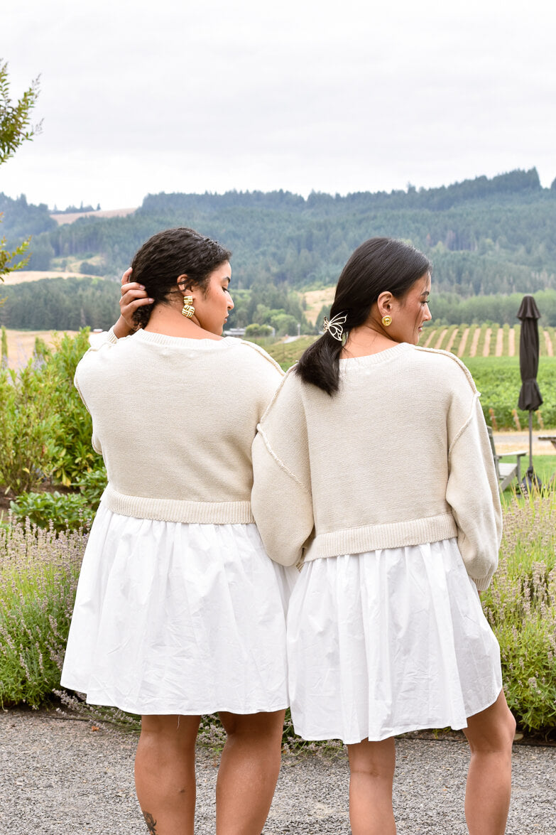 Isabel Mixed Media Mini Dress – Confête