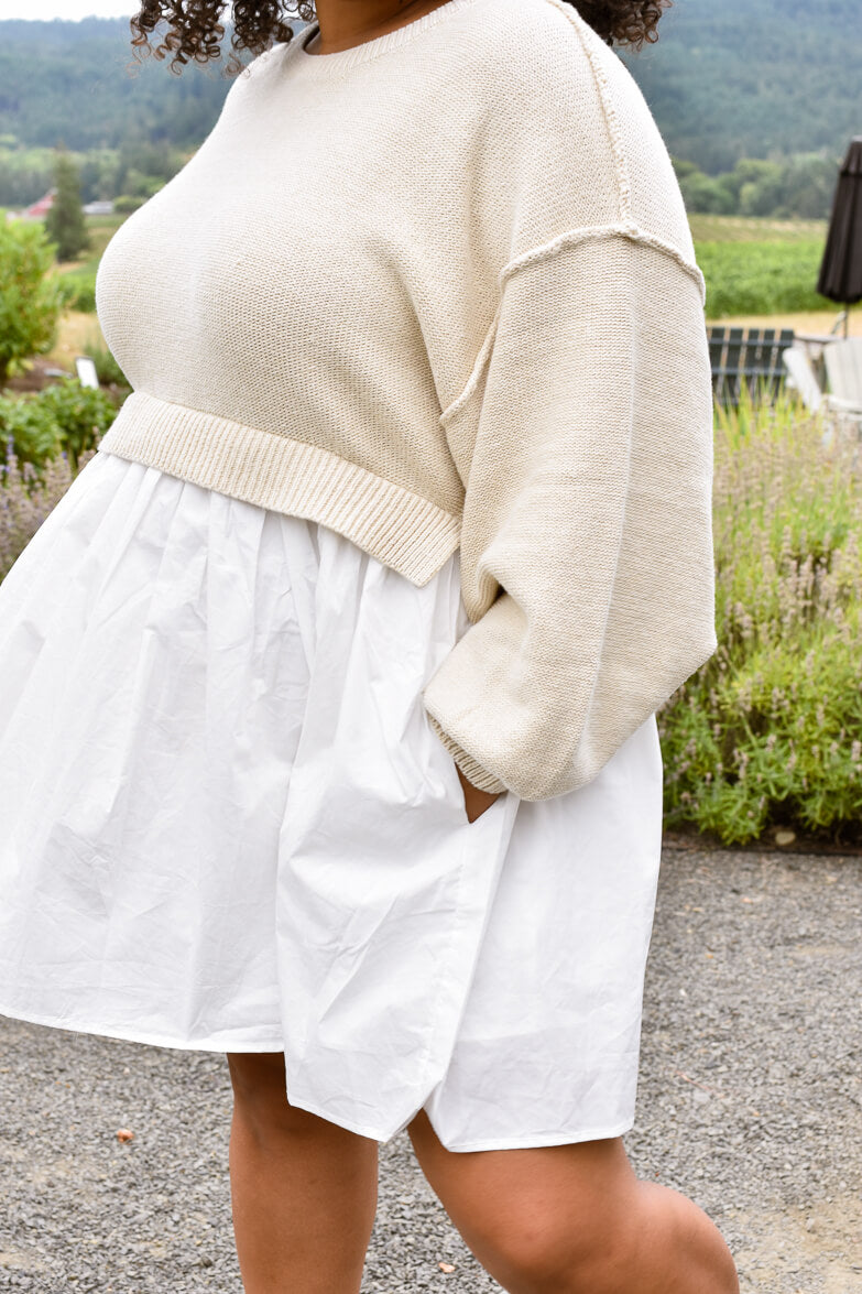 Isabel Mixed Media Mini Dress – Confête