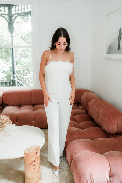 Isolde Feather Jumpsuit – Confête